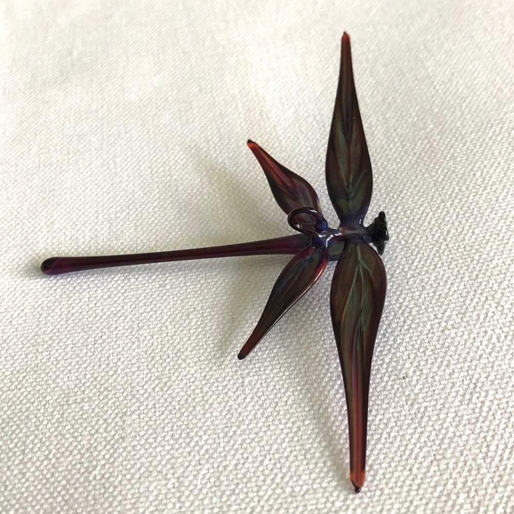 Blown glass dragonfly